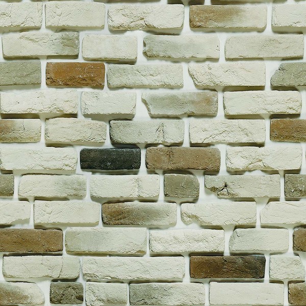 Papel De Parede Adesivo Tijolo Quadrados Branco Decoração 12m