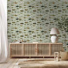 Papel De Parede Adesivo Tijolo Quadrados Branco Decoração 12m