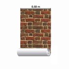 Papel De Parede Adesivo Tijolo Rustico Np023