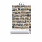 Papel De Parede Adesivo Tijolo Rústico Np074