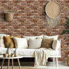 Papel De Parede Adesivo Tijolo Rústico Tijolinho Marrom 12mx5