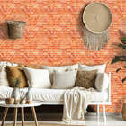 Papel De Parede Adesivo Tijolo Tijolinho Rosado Sala Quarto 6