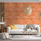 Papel De Parede Adesivo Tijolo Tijolinho Rosado Sala Quarto 6