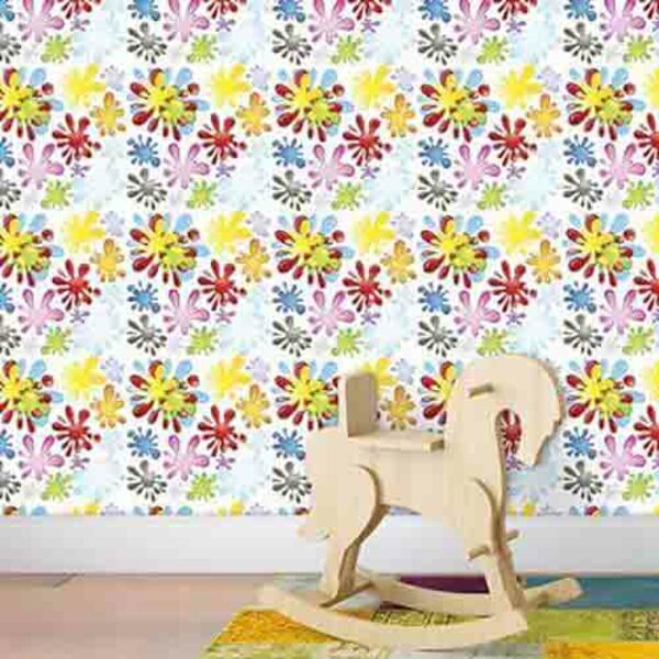 Papel De Parede Adesivo Tintas Coloridas 546