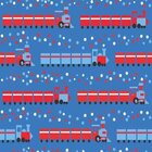 Papel De Parede Adesivo Trenzinho Azul 343