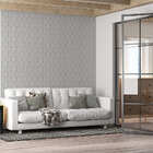 Papel De Parede Adesivo Triângulo Branco E Dourado 3d 2,80m