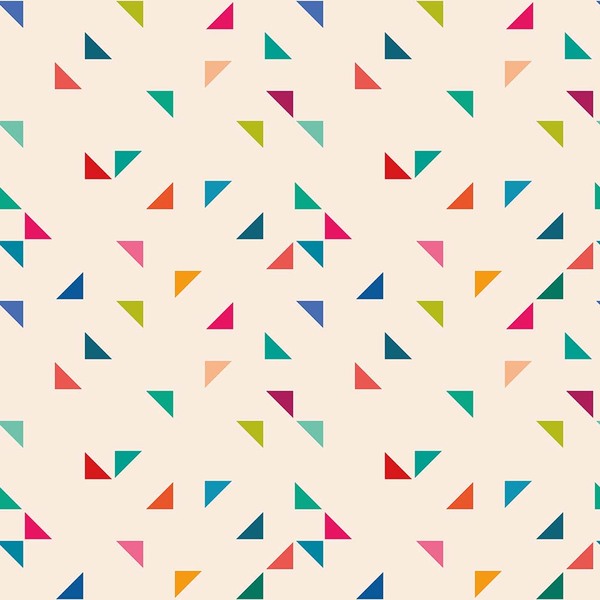 Papel De Parede Adesivo Triângulos Coloridos Quarto 10mx50cm