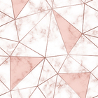 Papel De Parede Adesivo Triangulos Rosé E Rosa Bebê Sala 12m