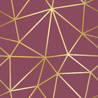 Papel De Parede Adesivo Triângulos Terracota Fio Gold 12m