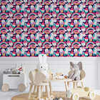 Papel De Parede Adesivo Unicórnio Arco-íris Comida 2,80m