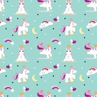 Papel De Parede Adesivo Unicórnio Com Arco-íris Verde 3m