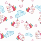 Papel De Parede Adesivo Unicórnio Com Sorvete Decor Bebê 12m