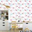 Papel De Parede Adesivo Unicórnio Com Sorvete Decor Bebê 12m