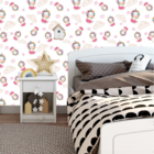 Papel De Parede Adesivo Unicórnio De Fone Decoração Bebê 15m