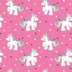 Papel De Parede Adesivo Unicórnio Estrela Coração Rosa 3m