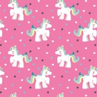 Papel De Parede Adesivo Unicórnio Estrela Coração Rosa 9m