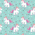 Papel De Parede Adesivo Unicórnio Estrela Coração Verde 3m