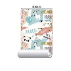 Papel De Parede Adesivo Unicórnio Panda N03047 0,48x2,50m