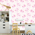 Papel De Parede Adesivo Unicórnio Rosa Decoração  Bebê 15m