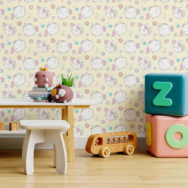 Papel De Parede Adesivo Unicórnios N09027