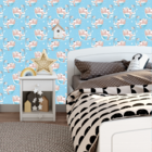 Papel De Parede Adesivo Urso Na Banheira Quarto Bebê 18m