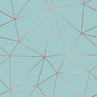 Papel De Parede Adesivo Verde-água Geométrico Fio Rosé 9m