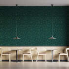 Papel De Parede Adesivo Verde E Dourado Geométrico 2,80m