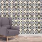 Papel De Parede Adesivo Vinílico Abstrato Círculos Florais -6