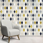 Papel De Parede Adesivo Vinílico Abstrato Mod 431 Losangos -