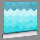 Papel De Parede Adesivo Vinílico Abstrato Tons De Azul 60x300