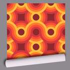 Papel De Parede Adesivo Vinílico Abstrato Tons Quentes 60x300