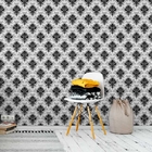 Papel De Parede Adesivo Vinílico Autocolante Arabesco Cinza D