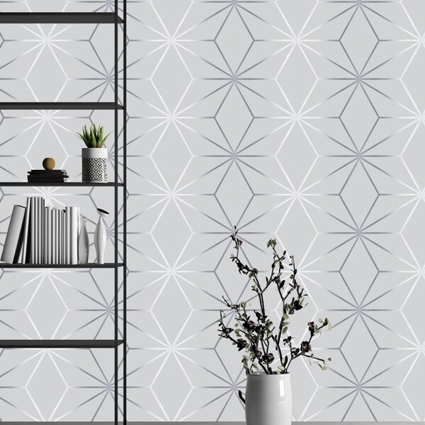 Papel de Parede Adesivo Vinílico Autocolante Geométrico Diamo