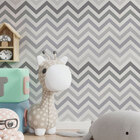 Papel De Parede Adesivo Vinílico Chevron Tons De Cinza 60x300