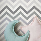 Papel De Parede Adesivo Vinílico Chevron Tons De Cinza 60x300