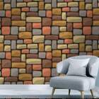 Papel De Parede Adesivo Vinílico Concreto Pedras Coloridas 60