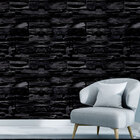 Papel De Parede Adesivo Vinílico Concreto Tijolinhos Pretos 6