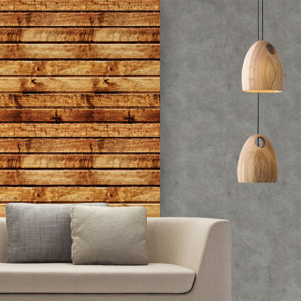 Papel De Parede Adesivo Vinilico Efeito Madeira Rolo 3m