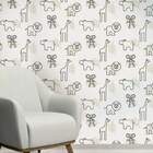 Papel De Parede Adesivo Vinílico Infantil Animais Safári 60x3