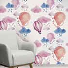 Papel De Parede Adesivo Vinílico Infantil Balões Rosa 60x300cm