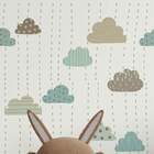 Papel De Parede Adesivo Vinílico Infantil Nuvens Com Poá 60x3