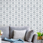 Papel De Parede Adesivo Vinílico Ladrilho Flor Quadriculada 6