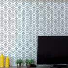 Papel De Parede Adesivo Vinílico Ladrilho Flor Quadriculada 6