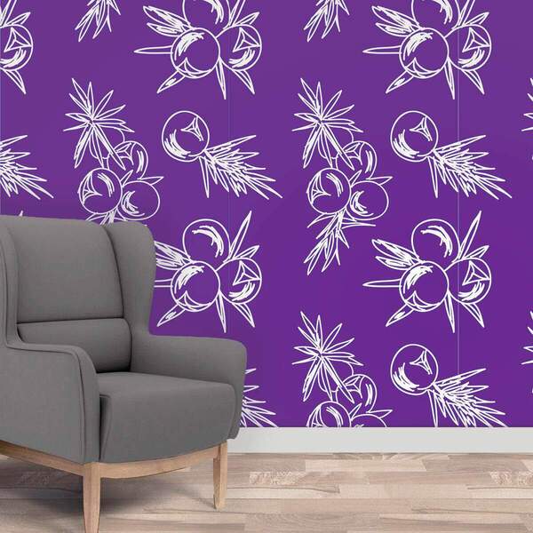 Papel De Parede Adesivo Vinílico Para Cozinha Traços Açaí 60x