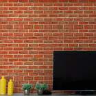 Papel De Parede Adesivo Vinílico Tijolinhos Vermelhos 16 60x3
