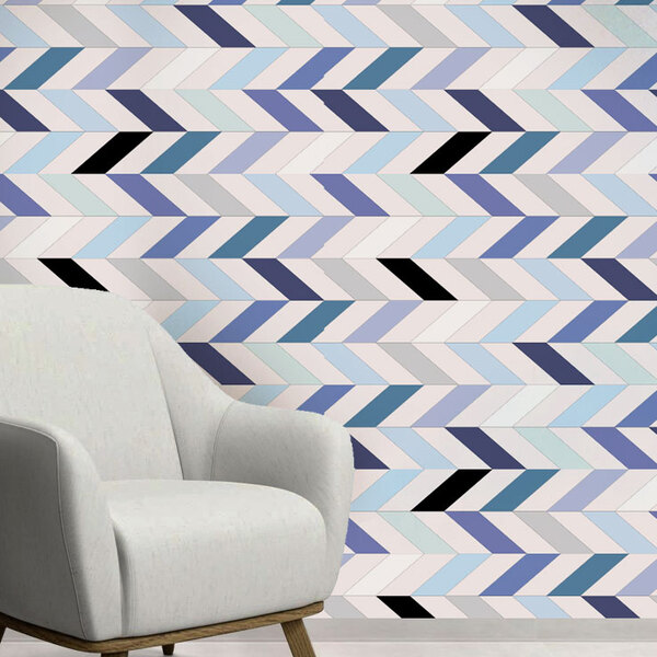 Papel De Parede Adesivo Vinílico Traços Coloridos Mod 165 60x