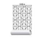 Papel De Parede Adesivo Vintage Branco E Cinza 912