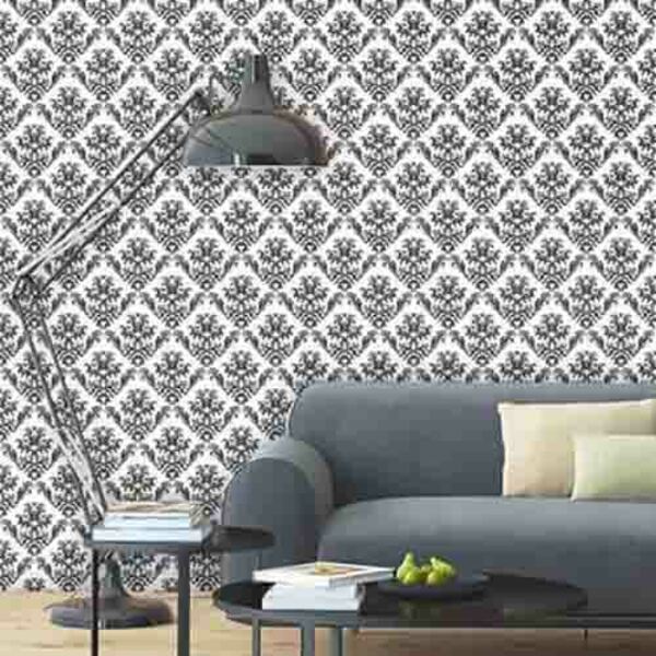 Papel De Parede Adesivo Vintage Branco E Preto 19