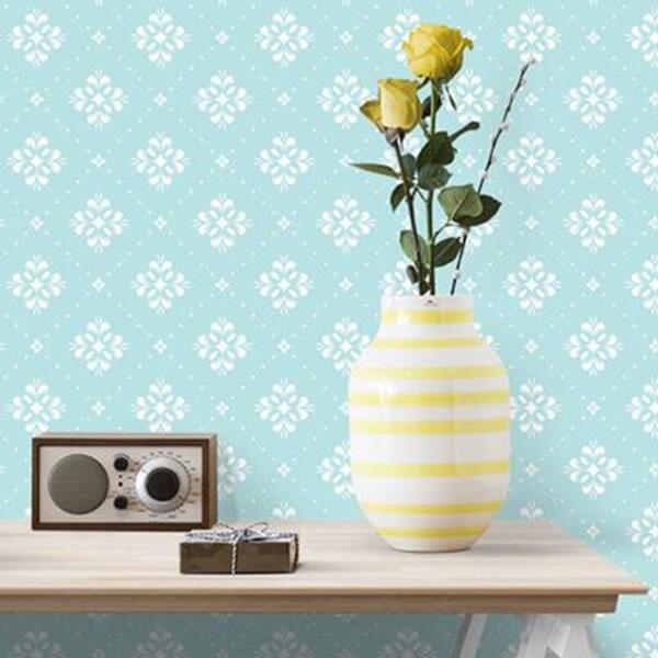 Papel De Parede Adesivo Vintage Flor 128365514 0,48x3,00m