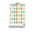 Papel De Parede Adesivo Xadrez 1229